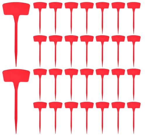 Toyvian 60 etiquetas de plástico para plantas de 10,4 pulgadas, marcador de jardín reutilizable, etiqueta de estaca para macetas, bonsáis y suministros de jardinería.