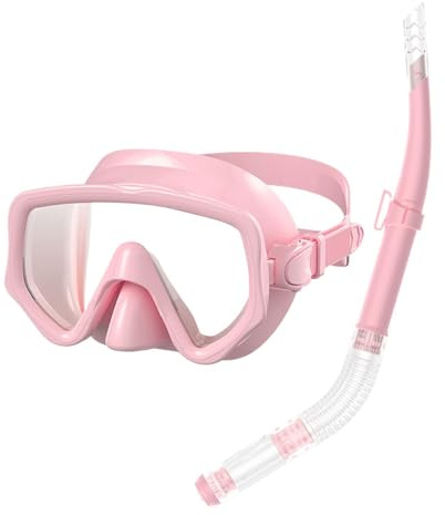 Snorklingsutrustning för vuxna Silikonglasögon-set med heltäckande dykmask | Torrtopp Snorkel Set Simträning, ö-turism, strandutflykter, badresor, sommaräventyr och undervattensupptäckter