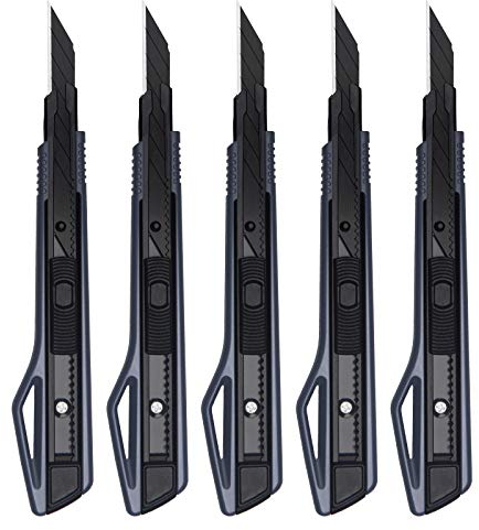 MANUFORE 5pcs 9mm Snap-off Knives with 30-Degree Precision Blade