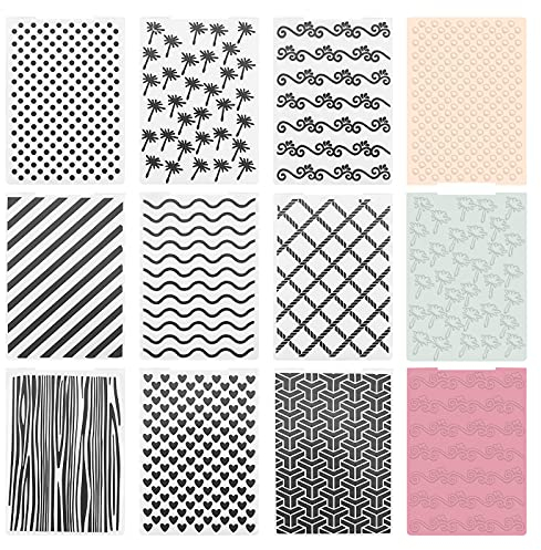 GLOBLELAND 9St Streifen Thema Plastikprägeordner für Kartenherstellung Scrapbooking und andere Papierarbeite