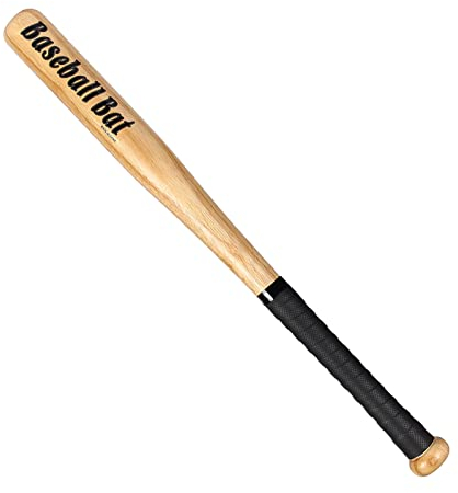 Yuecuu Mazza da baseball in legno, racchetta sportiva da baseball con impugnatura antiscivolo, 74 cm