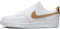 Nike Damen Court Vision Low Next Nature Sneaker, Weiß Metallic Gold White, 35.5 EU