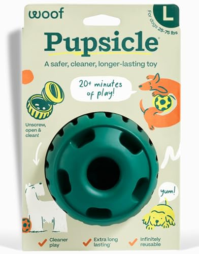 WOOF Pupsicle, Large 25-75 lbs Long-Lasting Dog Toy to Keep Your Pup Distracted, Safe for Dogs, Easy to Clean, Fillable Dog Toys