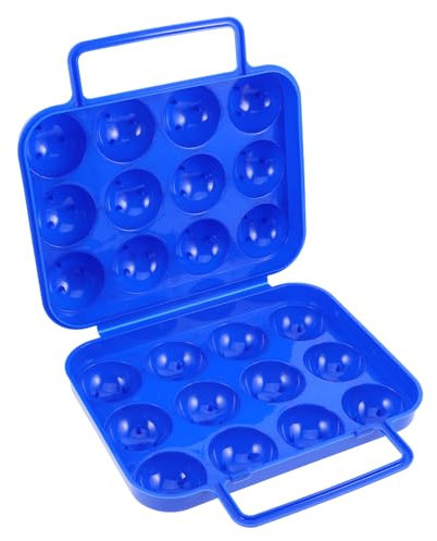 VANZACK 12 Boîte à œufs en grille, résistante aux chocs, anti-fuite, support à œufs pour plateau, récipient à œufs pour réfrigérateur, camping, randonnée