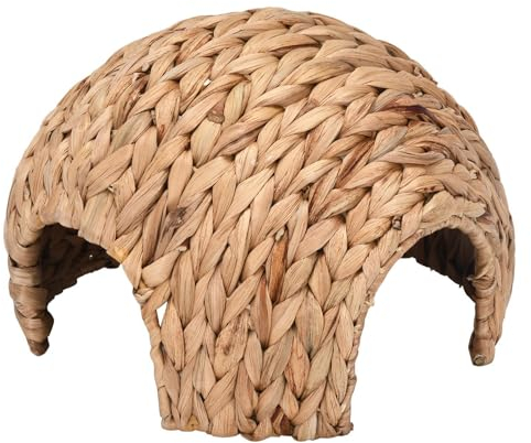 Kaninchenhäuser und Verstecke, Pet Grashaus für Nager, Handgefertigtes Häschen-Grashaus, Kleines Tierspiel-Versteckbett, Heumatte, Kauspielzeug