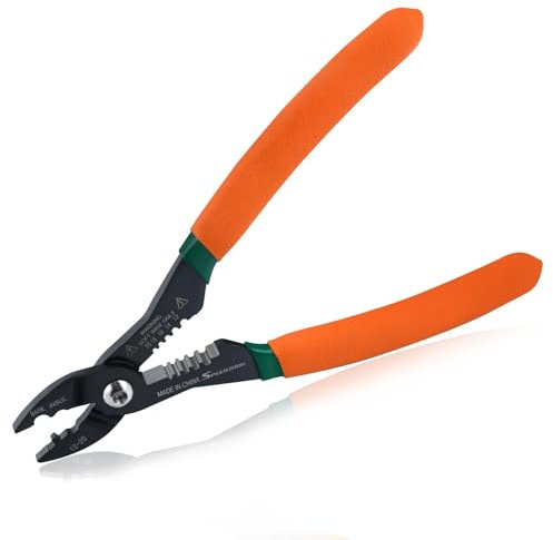 SPEEDWOX Alicates eléctricos profesionales 4 en 1, alicates multiusos para electricistas con cortador de alambre, crimpadora, pinzas, pelacables compacto de 7 pulgadas para cables aislados y no