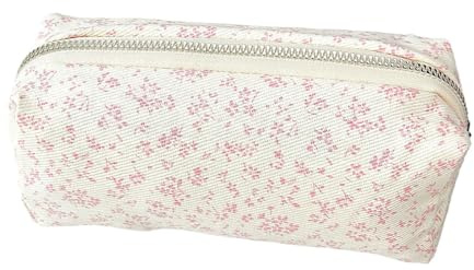 Qiwenr Pencil case, Pencil case with, the Cartoon Bag is Small and Cute and can be Used as a Toy Bag(White, Pink)