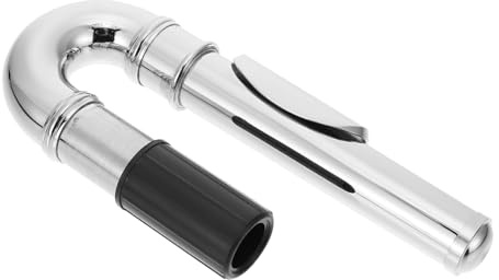 Flute Head Mouthpiece for Flute Elbow and Straight Pipe Accessory | Nickel Plated and Silver Plated Finish, Easy Replacement and Simple Installation, Practical Silver Accessory