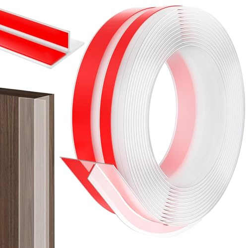 20Ft Clear T-Shape Draught Excluder, Self Adhesive Silicone Door Seal Strip