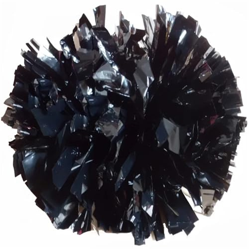 MWAHJU 4 st 32 cm Cheerleading, pompons med handtag, bleknar inte för sport (svart)