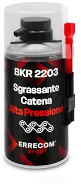 Errecom BKR 2203 Spray Dégraissant pour Chaîne Moto Haute Pression et Séchage Rapide, Bouteille Aérosol de 250 ML