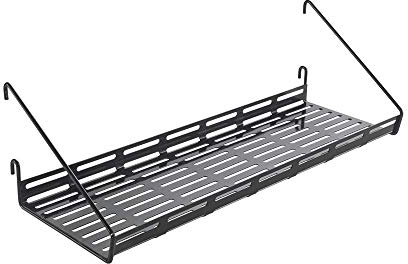 Metaltex Mural Line Wandgitter Ablage groß, Schwarz, 45x15x12 cm