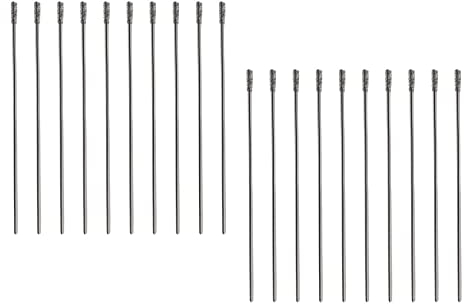 EMSea 20pcs Brocas Helicoidales de Diamante de 1 mm para Joyería Brocas Sólidas para Piedra de Jade Vidrio Perlas Conchas Marinas Azulejos Aptos para Taladro de Banco Molino Colgante