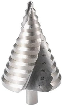 1pc Stufenbohrer 6-60mm 4-32mm Spiralnut Holz Metall Lochschneider HSS Rundschaft Stufenkegelbohrer Handwerkzeug Set(6-60mm)