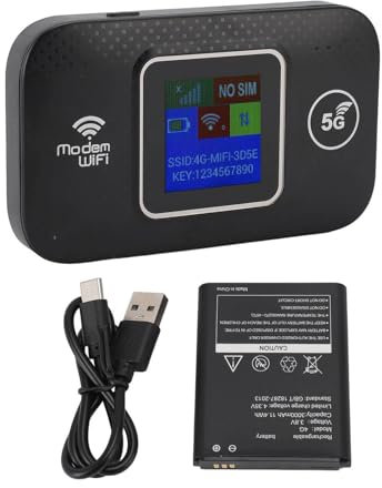 Culnflun WiFi Portable 4G LTE, Routeur Sans Fil Alimenté Par USB, Accès Haute Vitesse de 300 Mbps, Partage Jusqu'à 10 Appareils 4G Mobile Europe