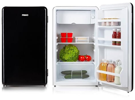 PRIMO PR151RKZ Réfrigérateur Table Top Rétro - Pose Libre - 93L - E - Noir