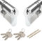 Keyed Alike Euro Cylinder Locks Pair - 2 x Barrel Locks with 6 Matching Keys (40/45)