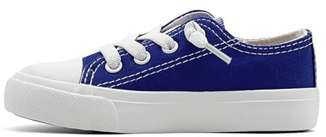 Scarpe da ginnastica unisex per bambini, ragazzi e ragazze, scarpe da corsa casual per bambini, scarpe da ginnastica in tela per sport all'aria aperta, Blu reale, 35 EU