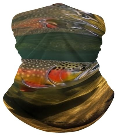 Scaldacollo Pesca A Mosca alla Trota di Ruscello Protezione UV Bandana Versatili Ghetta da Collo per Pesca Sports Motocicletta