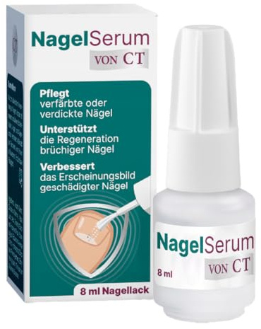 Nagelserum von CT 8ml - Nagelpflege bei verfärbten, verdickten Nägeln – mit 8% Ciclopirox – Wasserlöslicher Nagellack mit Chitosan (HPCH) – Regeneriert brüchige Nägel mit Silicium & MSM - PZN 19902455