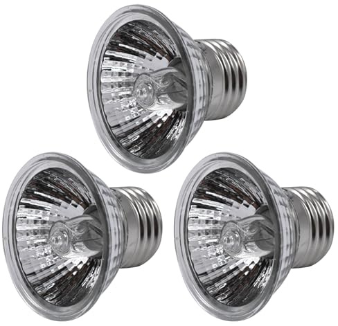 BEAHING Lampe chauffante pour Reptiles, 3 pièces, 25w 50w 75w, ampoule UVA UVB, ampoule chauffante pour Reptile, tortue à spectre complet pour lézard