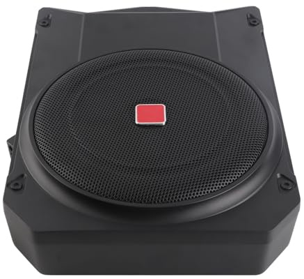 SEAFRONT 10 -Inch -Aktiv Subwoofer för Ultra Thin 800 W 2,5 Ohm Subwoofer med Styrenhet för Bilens Ljudsystem, Hög Prestanda med Anpassning, Ljudentusiaster