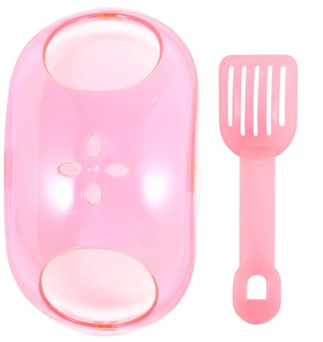 FRCOLOR Hamster Sand Bath House Plastic Small Pet Chinchilla Sand Bathroom Pink Suitable for Small Animal Bathing and Cage Use Random Color