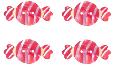 Cute Candy Buttons for Crafts,Acetate Button for Clothes,Cute Buttons for Sewing,Button Bulk,Pack of 4