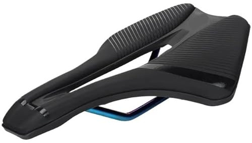 Sillin MTB Sillín de Bicicleta Carreras for Entrenamiento Grado Masculino, Asiento Acolchado Ligero for Carretera(Black-Dazzle Rail)