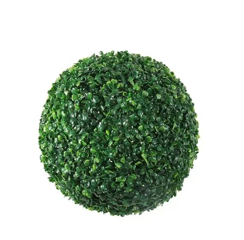 YUPLIODSX Konstgjord buxbom boll i form av buxbom, dekorativ boll för balkong, gård, trädgård, bröllop, heminredning (diameter-13 cm)