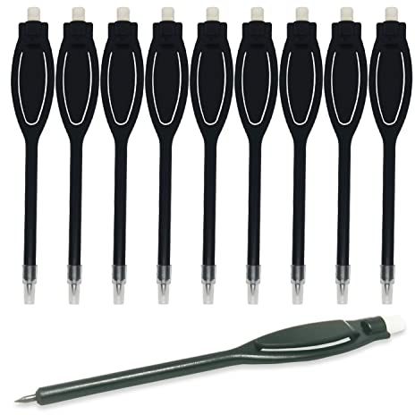 Adhere 50 matite da golf in plastica con clip per gomma, matite per segnare eventi di golf, matrimoni, riunioni aziendali, disegni per bambini (nero, 50 pezzi)