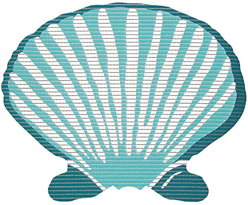 matches21 Weichschaum-Bodenbelag NOVA Sky Antirutschmatte Weichschaummatte Küche Bad Muschel Form türkis Ø 67 cm
