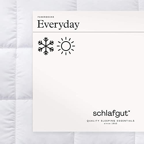 schlafgut Casual Faserbettdecke Ganzjahresdecke, 135x200 cm weiß aus 100% Polyester mit Hohlfasern