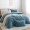 Nayoroom Winter Bettwäsche 135x200 Fleece Sherpa Warm Flauschig Bettwäsche-Sets ÖKO-TEX Bettbezug 135 x 200 cm und Kissenbezug 80x80 cm mit Reißverschluss | Blau