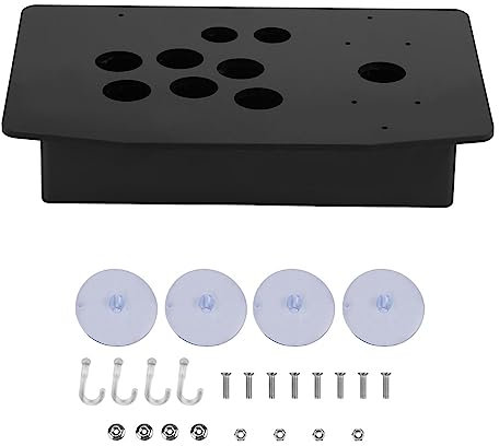 Natudeco Arcade Panel Joystick Game Panel Black DIY Set Kits Panel and Inclined Cases Replacement Panel Mount Arcade Joystick Retro Arcade Panel for Arcade Game
