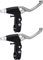 QIMEI-SHOP Levier de Frein de Poignée de Vélo Manettes de Frein de Vélo Tout Alliage d'aluminium pour Guidon de Diamètre 2,2 cm de VTT Vélo de Route Argent 1 Paire