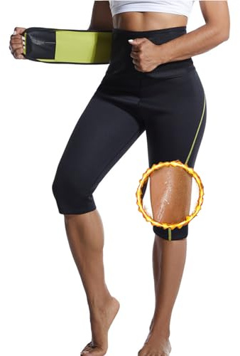 Vuirrm Sauna Sweat Shorts for Women, High Waisted Leggings for Women, Neoprene Shorts Women Slimming Shorts Tummy Control Leggings,M,Black, Medium