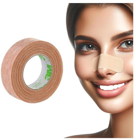 Dpm Tapes Micropore 1533 Vliespflaster – Med. konform – Mikroporös & Flexibel, Hypoallergen & Latexfrei, Wasserfest, Handreißbar, Hautfarben für Rhinoplastik (1 Rolle, 1,25 cm × 9 m)