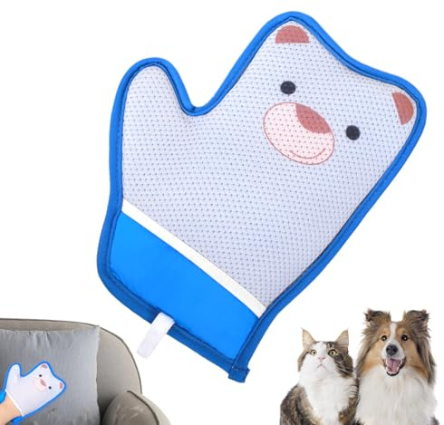 Kustimantu Guantes para perros | Guantes para perros para el cuidado del pelaje en caso de caída del cabello, eliminación suave de pelo estático con función de masaje y limpieza con champú para gatos