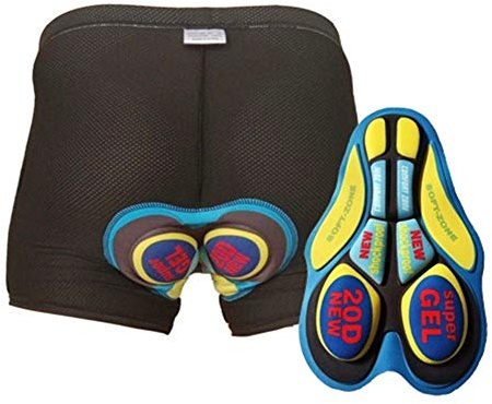 Pantaloncini da Ciclismo,Pantaloncini da Ciclista Biancheria intima Mutande Mountain Bike Shorts bicicletta imbottito Ciclismo Pantaloncini 5D 20D maschile for biciclette Downhill Breve(20D GEL,XL)