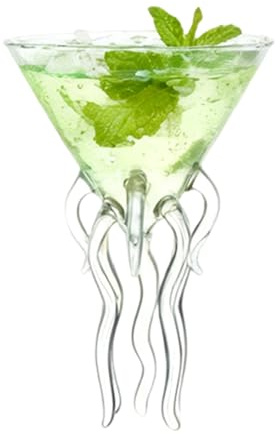 Genérico Copas Cocktail De Pulpo, 120 Ml Copas Divertidas Para Margarita Cocktail, Whisky, Champagne, Vasos Regalos Mujer Hombre