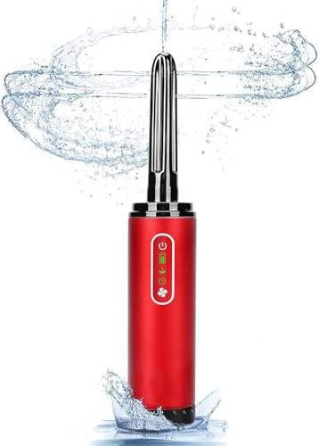 Upgrade Enema Anal Douche , Waterproof Touch Control, Enemas-Douches for Men & Women Colon Cleanse, Shower Enema Bulb-Bottles Kit, Electric Rotating Nozzle, Pressure Spray, Two Douching Modes