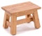 DESIGN DELIGHTS Holz HOCKER Monte | 30x20x21 cm (BxTxH), Mahagoni Massivholz | Rustikaler Blumenhocker, Pflanzenhocker, Beistellhocker, Dekohocker, Schemel | Farbe: 08 honigfarben gewachst