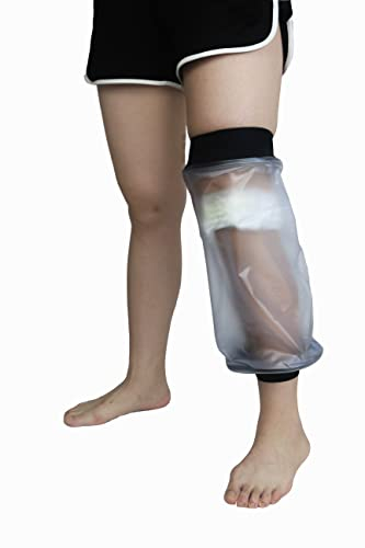 HKF HO KI HO Copertura per Doccia Al Ginocchio, Protezione Impermeabile per Adulti,Protezione Impermeabile Gesso Gamba per Adulti,Protezione Gesso Doccia Mantieni le Ferite e le Bende Asciutte