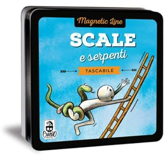 Cranio Creations - Magnetic Line, Scale E Serpenti - Un Grande Classico In Versione Tascabile - 2-4 Giocatori - 10 Minuti – Gioco per Famiglie e Amici – Età 4+ - Edizione in Lingua Italiana