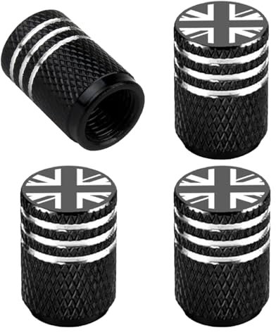 4 Pack Tyre Valve Caps Dust Caps for Car Tyres Black Dust Caps Car Dust Caps Universal Stem Dust Covers Tyre Caps Tire Valve Stem Caps Car Tyre Dust Caps Universal for Cars, Motorbikes