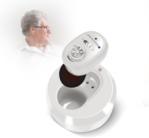 Britzgo Klanggerät,speziell für ältere Menschen entwickelt,mit Rauschunterdrückungsfunktion,Macht alltägliche Gespräche mühelos,bietet eine extrem Lange Akkulaufzeit (White)