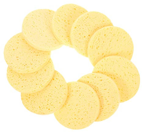 NIYANGLE 10pièces Éponges De Nettoyage Visage Cellulose Lot De Éponges Exfoliantes Naturelles Pour Démaquillage Et Nettoyage Profondeur Douces Et Pratiques Pour Voyage