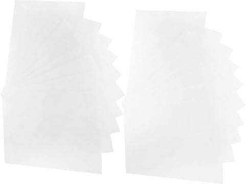 Lot de 20 feuilles de plastique rétractables, 0,2 mm, semi-transparentes, givrées, thermorétractables, peintes à la main, pour enfants