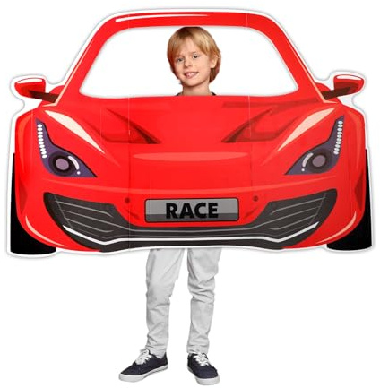 Race Car Cardboard Cutout Stand up Large Size Racing Cars Photo Booth Props Racing Themed Photography Backdrop Cars Shaped Photo Prop for Boys Race Car Fans Baby Shower Birthday Party Supplies